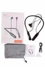 60 Saat Kablolu Boyun Askılı Dijital Göstergeli Bluetooth Kulaklığı - Görsel 5