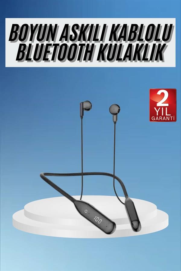 Compressed by jpeg-recompress 60 Saat Kablolu Boyun Askılı Dijital Göstergeli Bluetooth Kulaklığı - Görsel 2