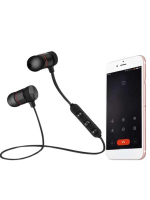 Sports Mıknatıslı Siyah Bluetooth Kulaklık Kablolu Uzun Pil Ömrü