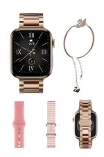 Yeni Nesil Kadın Akıllı Saat Rose Gold Android ve İos Uyumlu - Görsel 3