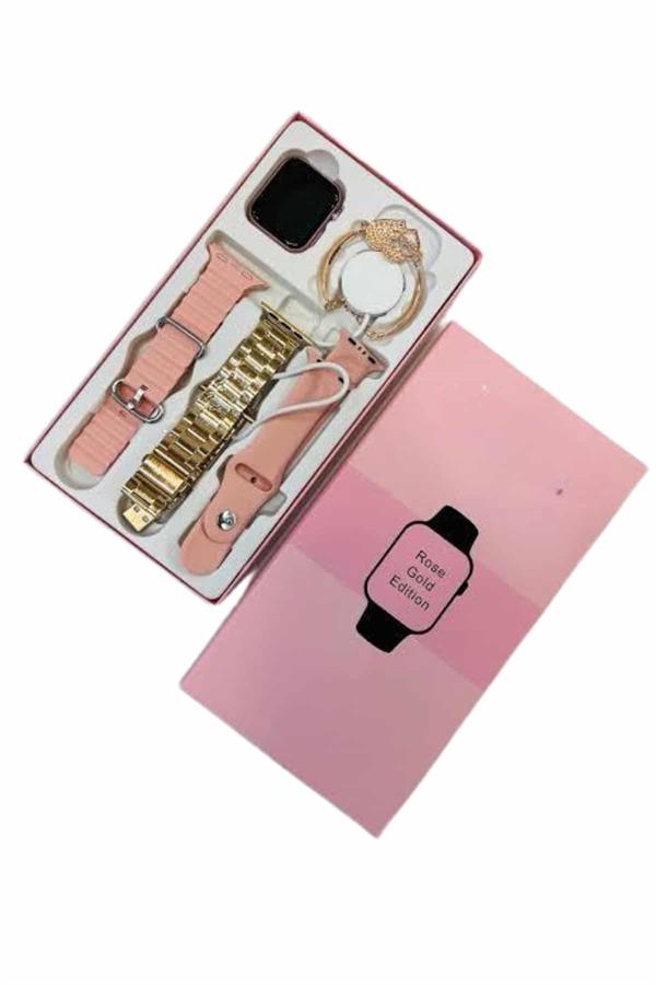 Compressed by jpeg-recompress Akıllı Saat 3 Kordonlu Ve Aksesuarlı Bayanlar Için Şık Rose renk - Görsel 5