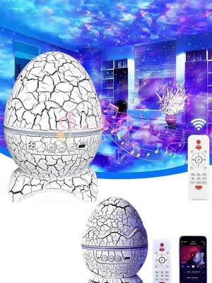 Bluetooth Hoparlör Dinozor Yumurtası Gece Masa Lambası Projektör
