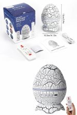 Bluetooth Hoparlör Dinozor Yumurtası Gece Masa Lambası Projektör - Görsel 5