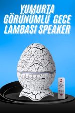 Gece Lambası Yumurta Işık Speaker Yeni Nesil Dinozor Yumurtası Görünümlü - Görsel 2
