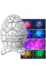 Yumurta Görünümlü Masa ve Gece Lambası Renk Değiştirebilen Projektör - Görsel 4