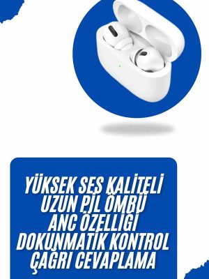 Bluetooth Kulaklık Kulak İçi Silikonlu Stereo Yüksek Ses Kaliteli Dokunmatik
