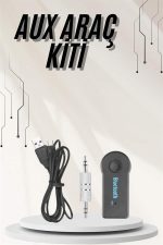 Yeni Nesil Bluetooth Aux Araç Kiti Siyah TV Tablet Telefon Araç Araba - Görsel 2