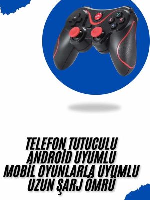 Joystik Gamepad Bluetooth Telefon Tutucu Oyun Kolu Telefon Android Uyumlu