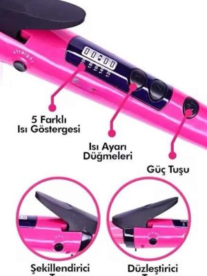 Saç Düzleştirici Şekillendirici Saç Maşası İkili Şekillendirici Isı Ayarlı