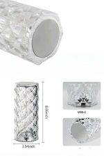 Yeni Nesil Modern Kristal Masa ve Gece Lambası Dokunmatik Renk Değiştirebilen