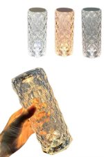 Yeni Nesil Modern Kristal Masa ve Gece Lambası Dokunmatik Renk Değiştirebilen - Görsel 5