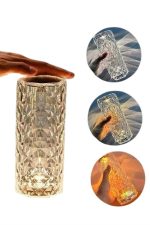 Kristal Lamba Masa Lambası Şarjlı Masa Lambası Dokunmatik Sensör Usb Şarjlı - Görsel 4