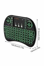 Kablosuz Türkçe Q Klavye RGB Işıklı Televizyon Ps3 Dokunmatik Mouse - Görsel 3