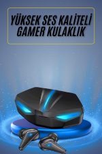 Oyuncu Kulaklığı Mikrofonlu Kablosuz Gaming Kulaklık Powerban Yüksek Ses Kaliteli - Görsel 2
