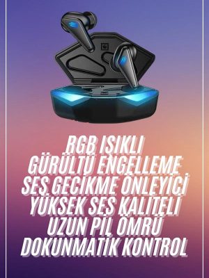 Oyuncu Kulaklığı Mikrofonlu Kablosuz Gaming Kulaklık Powerban Yüksek Ses Kaliteli