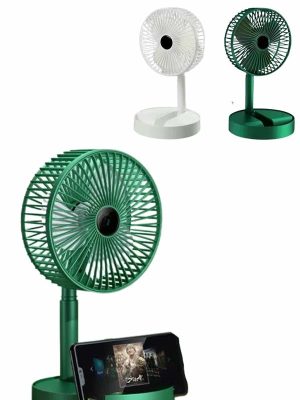 3 Kademe Hız Ayarlı Vantilatör Telefon Standlı Şarjlı Katlanabilir Soğutucu Pervane