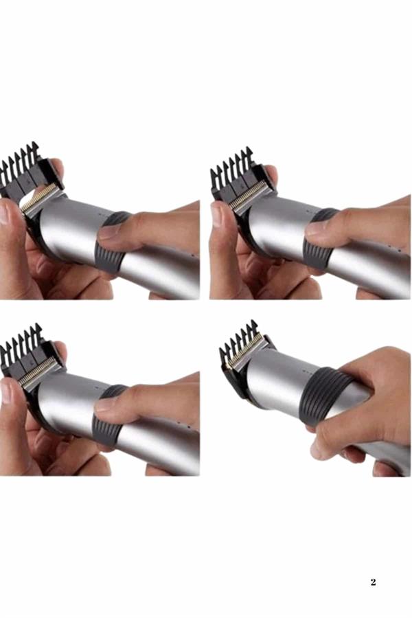 Compressed by jpeg-recompress Yeni Nesil Profesyonel Şarjlı Saç Sakal Tıraş Makinesi Ayarlanabilir 4 Taraklı - Görsel 1