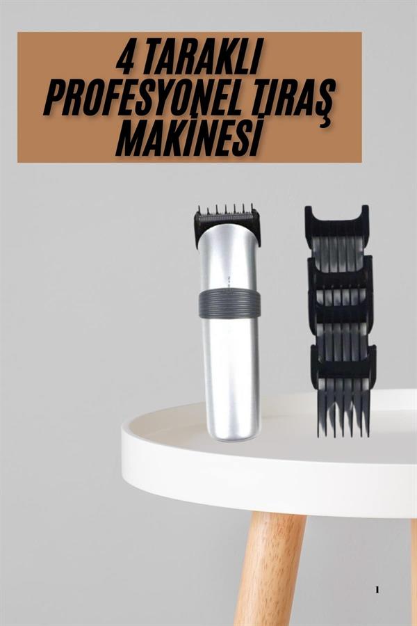 Compressed by jpeg-recompress Yeni Nesil Profesyonel Şarjlı Saç Sakal Tıraş Makinesi Ayarlanabilir 4 Taraklı - Görsel 2