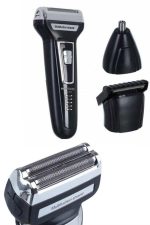 Tıraş Makinesi 3 Başlıklı T Başlıklı Hassas Ciltlere Özel Saç Sakal Vücut Kulak ve Burun - Görsel 4