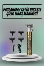 Saç Sakal Vücut Tıraş Makinesi Çizik Atma Makinesi Paslanmaz Çelik - Görsel 2