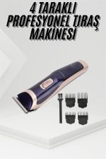 Tıraş Makinesi 4 Başlıklı Paslanmaz Çelik Bıçaklı Tüm Saç Tiplerine Uygun - Görsel 2