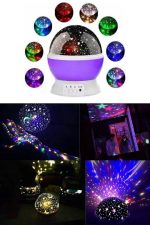 Renkli Yıldızlı Gökyüzü Projeksiyon Gece Lambası Pilli ve USB Kablolu - Görsel 3