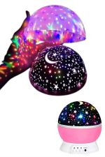 Yıldızlı Gece Lambası Mor Projeksiyon Görünümlü Masa Lambası Renk Değiştirebilen - Görsel 3