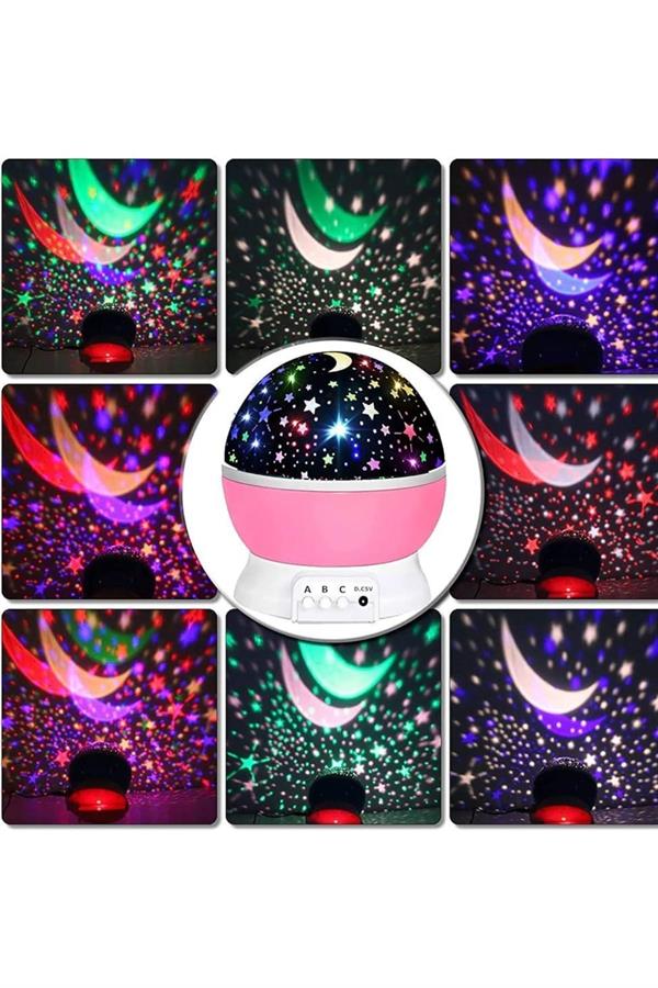 Compressed by jpeg-recompress Yıldız Görünümlü Gece Lambası Renkli Masa Lambası Gökyüzü Projeksiyon - Görsel 4