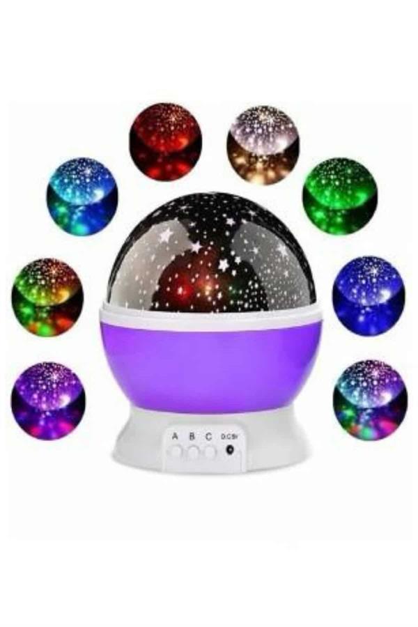 Compressed by jpeg-recompress Yıldız Görünümlü Gece Lambası Renkli Masa Lambası Gökyüzü Projeksiyon - Görsel 3