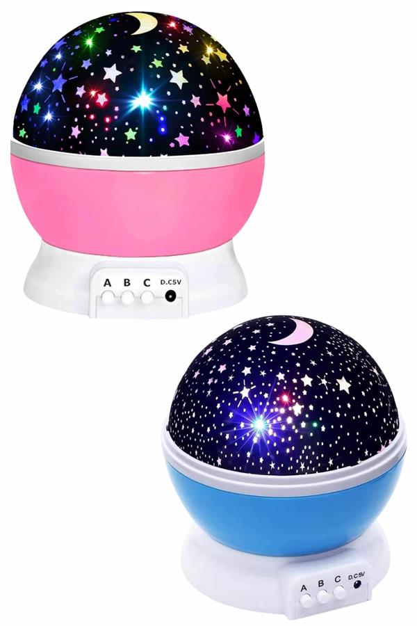 Compressed by jpeg-recompress Yıldız Görünümlü Gece Lambası Renkli Masa Lambası Gökyüzü Projeksiyon - Görsel 5