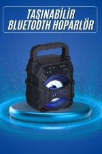 Işıklı Bluetooth Hoparlör Ses Bombası Taşınabilir Yüksek Ses Kaliteli Radyo Özelliği - Görsel 2