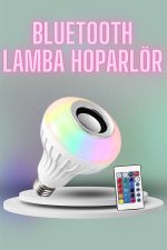 Kumandalı RGB Led Işık Bluetooth Hoparlör Ses Lambası Renkli Ampul - Görsel 2