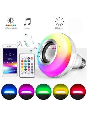Bluetooth Hoparlör Akıllı Rgb Led Işık Renk Değiştirme Ses Bombası Ampül Görünümlü