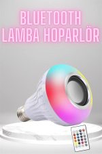 Bluetooth Hoparlör Akıllı Rgb Led Işık Renk Değiştirme Ses Bombası Ampül Görünümlü - Görsel 2