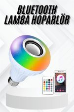 Lamba Hoparlör Ampül Görünümlü Renk Değiştirebilen Android ve İOS Uyumlu - Görsel 2