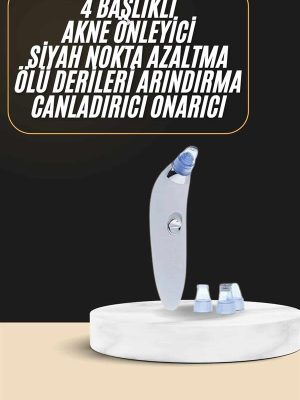 Siyah Nokta Temizleme Cihazı 4 Başlıklı Vakumlu Pilli Ölü Deri Arındırma