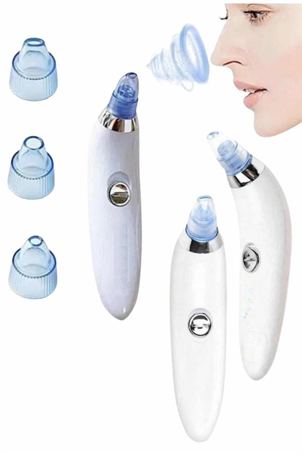 Compressed by jpeg-recompress Siyah Nokta Temizleme Cihazı 4 Başlıklı Vakumlu Pilli Ölü Deri Arındırma - Görsel 5