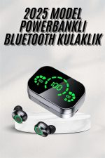 Yeni Nesil Bluetooth Kulaklık Çağrı Cevaplayabilen Dijital Göstergeli Powerbankli - Görsel 2