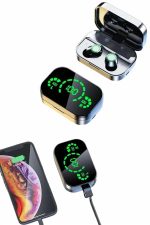 Kablosuz Bluetooth Kulaklık Çift Telefon Destekli Powerbankli Dijital Göstergeli - Görsel 5