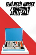 7 Kordonlu Unisex Akıllı Saat Çoklu Kordon Seçeneği Amoled Ekran - Görsel 2