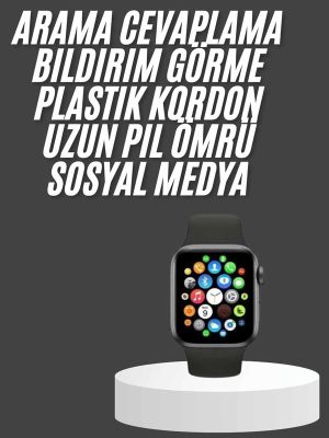 Akıllı Saat Çok Fonksiyonlu Uyku Takibi Adımsayar Nabız Ölçer Arama Cevaplayan