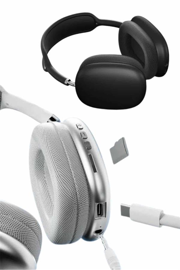 Compressed by jpeg-recompress 2025 Model Kulak Üstü Kablosuz Bluetooth Kulaklık Gürültü Azalta Uzun Pil - Görsel 4