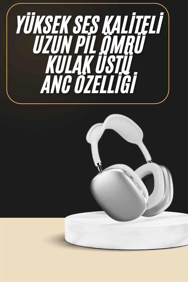 Compressed by jpeg-recompress 2025 Model Kulak Üstü Kablosuz Bluetooth Kulaklık Gürültü Azalta Uzun Pil - Görsel 1