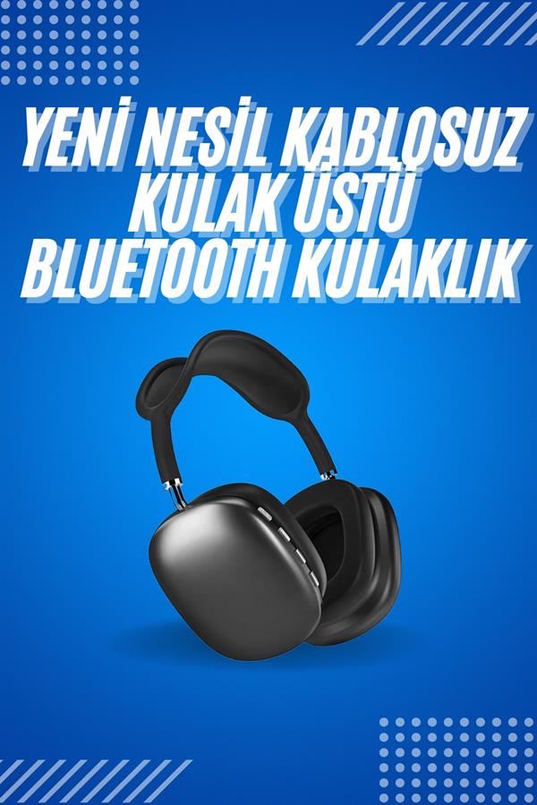 Compressed by jpeg-recompress 2025 Model Kulak Üstü Kablosuz Bluetooth Kulaklık Gürültü Azalta Uzun Pil - Görsel 2