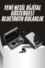 TWS Bluetooth Kulaklık Aynalı Kulaklık Dijital Göstergeli Dokunmatik Kontrol - Görsel 2