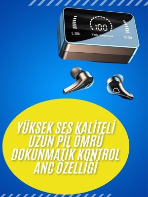 Bluetooth Kulaklık Anc Özelliği Powerbank Özelliği Aynalı Dijital Göstergeli