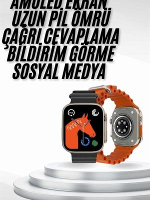 Yeni Nesil Akıllı Saat Müzik Dinleme Bildirim Görme Sesli Asistan Desteği