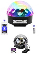 Küre Disko Topu Müzik Çalar Renkli Lazer Işıklı Bluetooth Disko Parti Işığı Kumandalı - Görsel 5
