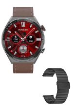 Erkeklere Özel Akıllı Saat Çelik Kordon Bluetooth Bağlantılı İOS ve Android Uyumlu - Görsel 3