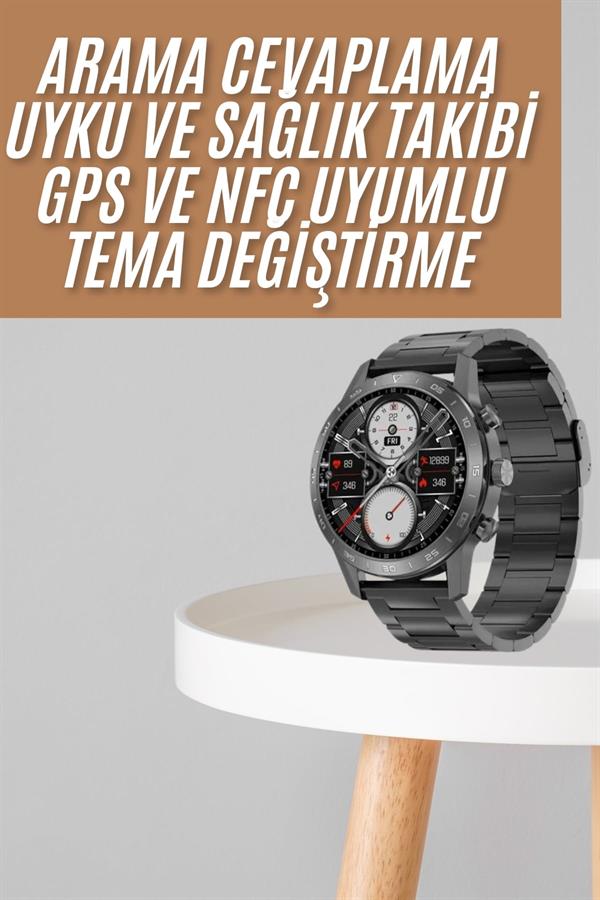 Compressed by jpeg-recompress Akıllı Saat Çelik Kordon Çağrı Cevaplama Amoled Ekran Titreşimli Uyku ve Sağlık Takibi - Görsel 1